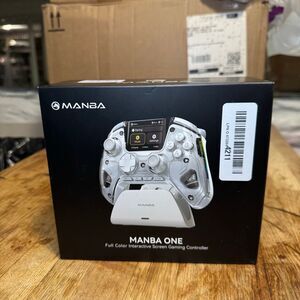Manba One Full Color Interactive Screen Gaming Controller w/ Charging Dock White